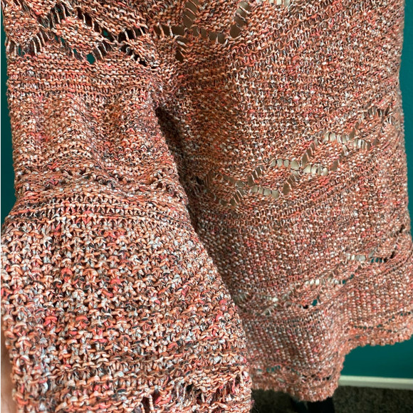 Soft Surroundings Orange Knit Tunic Sweater Women's Small - Picture 9 of 11